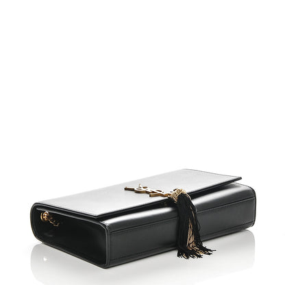 Saint Laurent Smooth Calfskin Medium Classic Monogram Kate Tassel Satchel Black 4 of 8