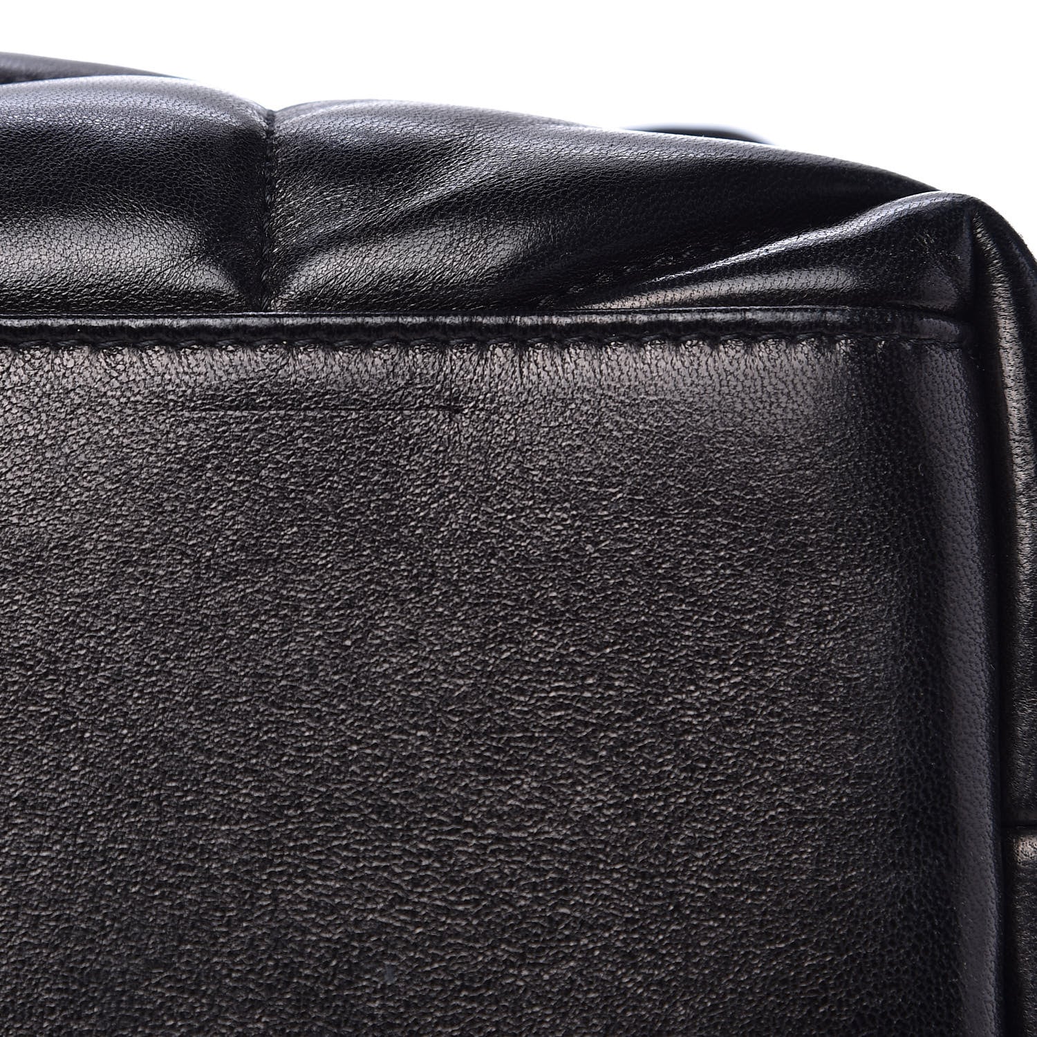 Saint Laurent Lambskin Quilted Small Loulou Puffer Monogram Chain Satchel Black 9 of 9