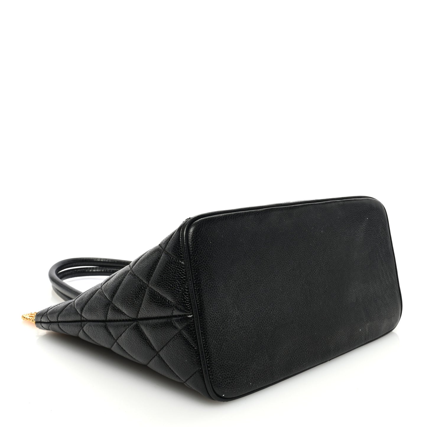 Caviar Quilted Medallion Tote Black