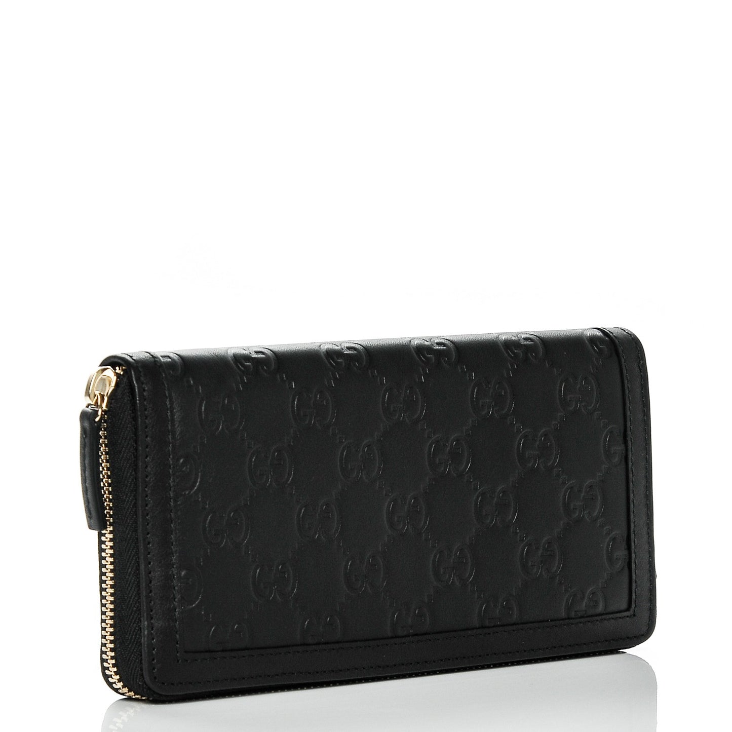 Guccissima Sukey Zip Around Wallet Black