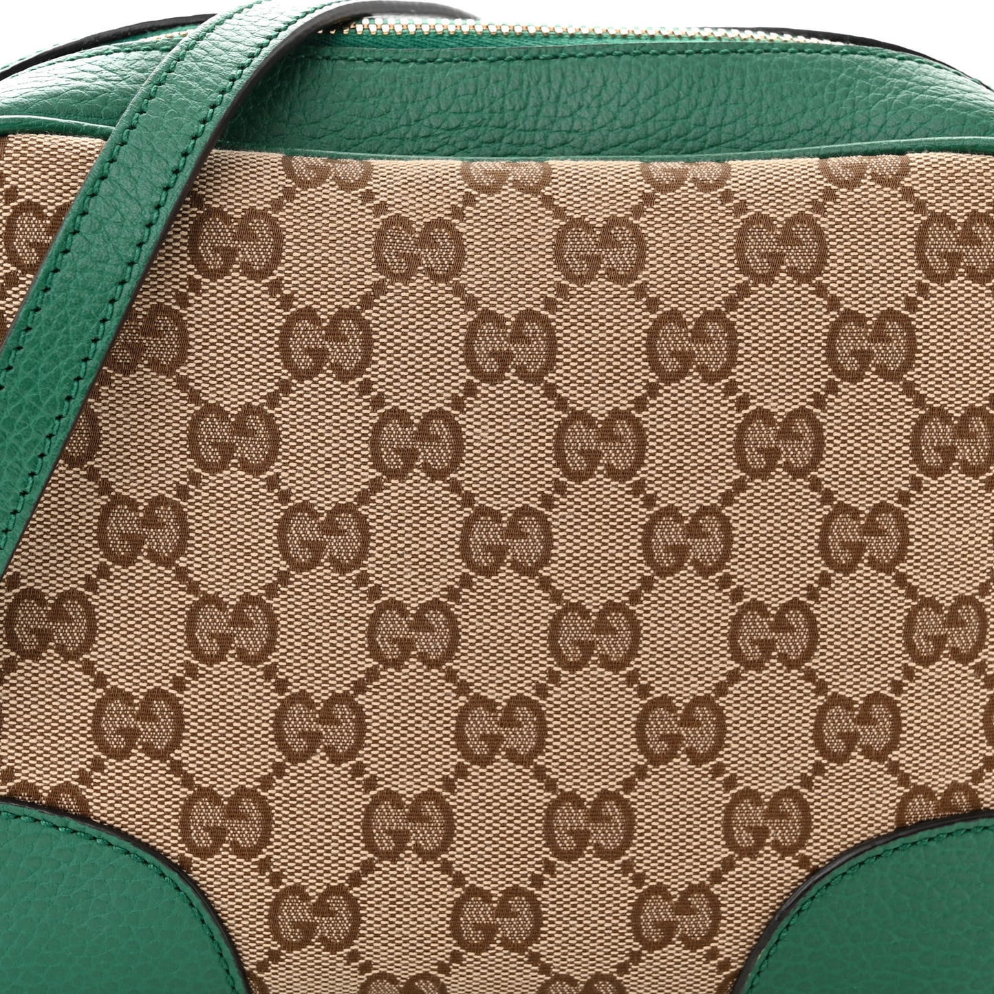 Monogram Dollar Calfskin Mini Bree Messenger Bag Beige Ebony Emerald