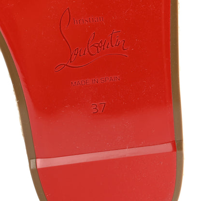Christian Louboutin Calfskin Ariella Zeppa 130 Espadrille Sandals 37 Black Naturel 7 of 10