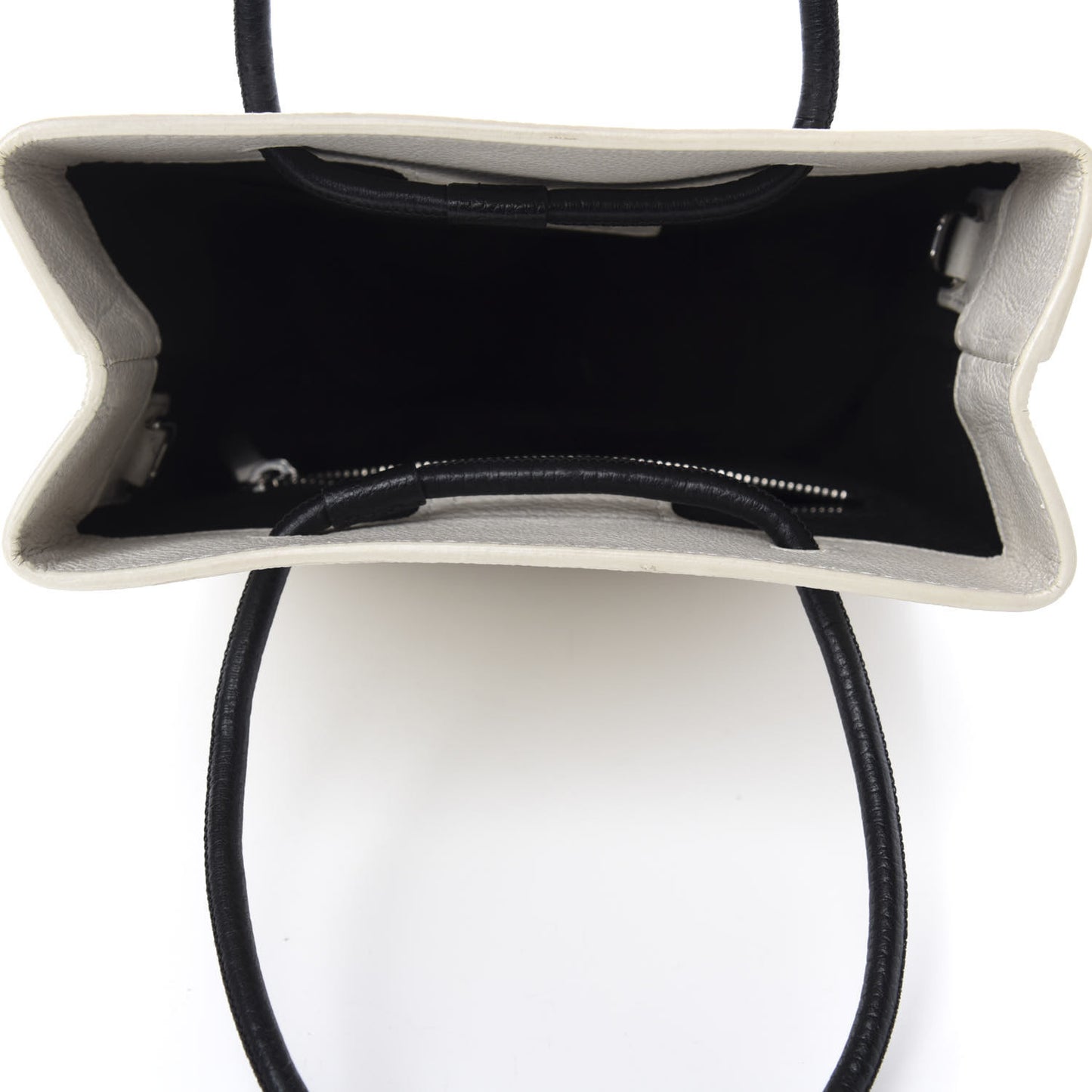 Calfskin Logo XXS Shopping Tote White