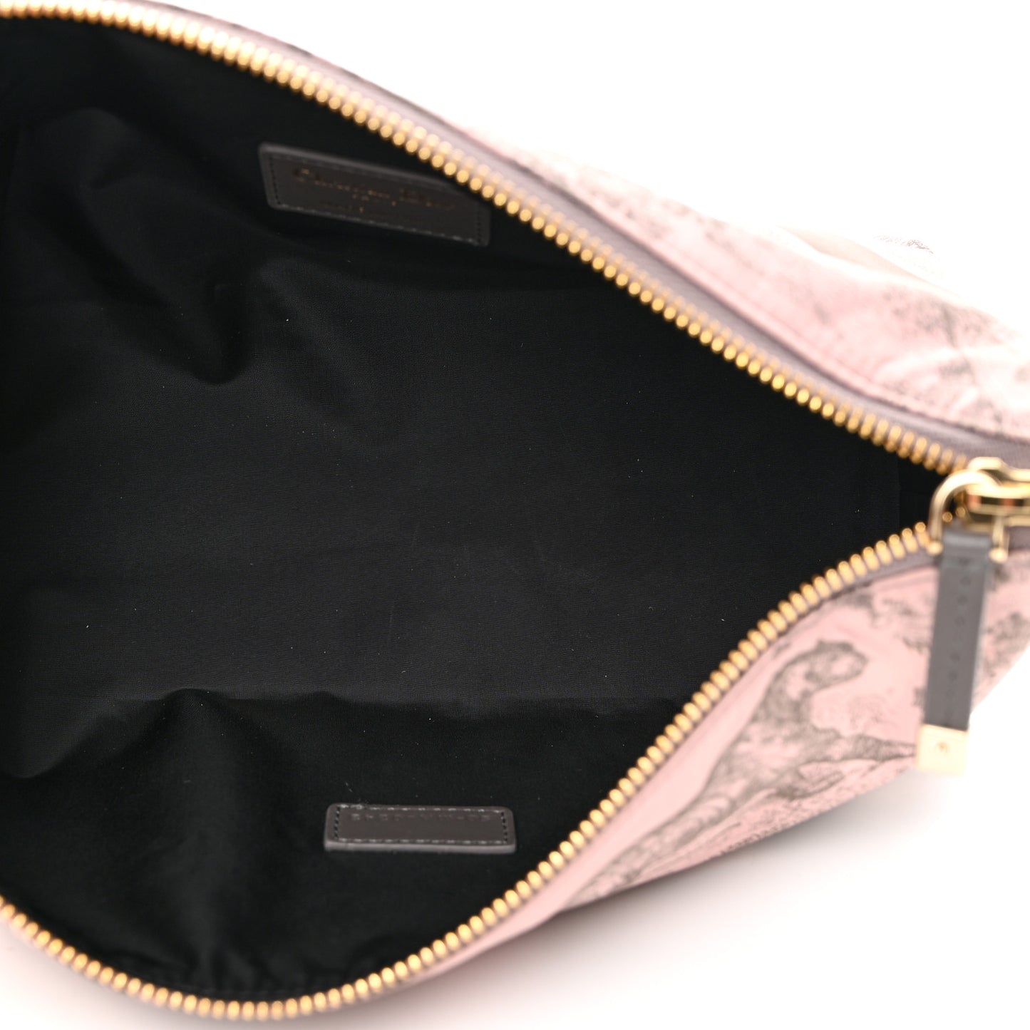 Technical Fabric Toile De Jouy DiorTravel Nomad Pouch Pink Grey