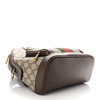 Gucci GG Supreme Monogram Calfskin Web Small Ophidia Day Backpack Beige Ebony New Acero 4 of 12