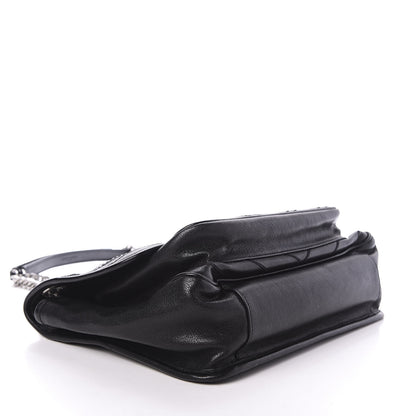 Saint Laurent Lambskin Matelasse Monogram Microstud Medium Niki Chain Satchel Black 4 of 10