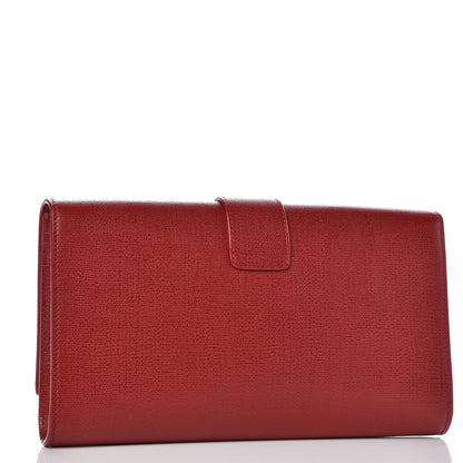 Saint Laurent Textured Calfskin Classic Y Ligne Clutch Red 3 of 6
