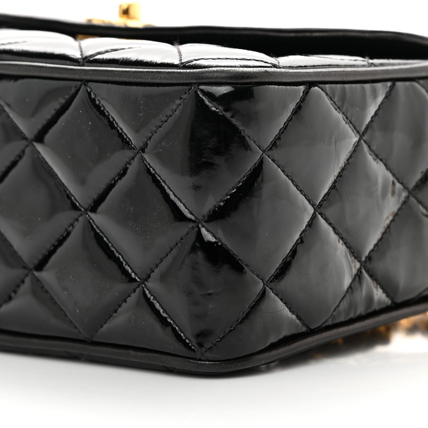 Patent Quilted Camera Case Black
