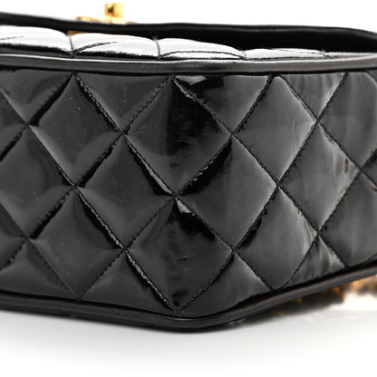 Chanel Patent Quilted Camera Case Black 11 of 18