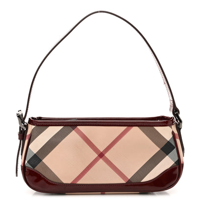 Burberry Patent Nova Check Newbury  Dark Red 1 of 11