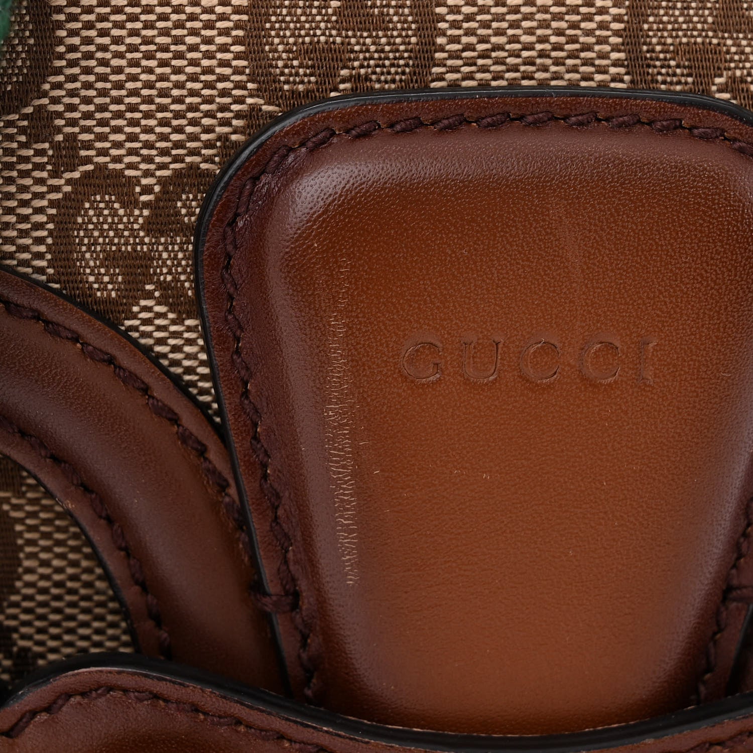 Gucci Monogram Small Lady Web Shoulder Bag Beige Cuir 13 of 14