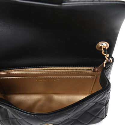 Chanel Lambskin Quilted Mini Rectangular Pearl Crush Flap Black 5 of 10