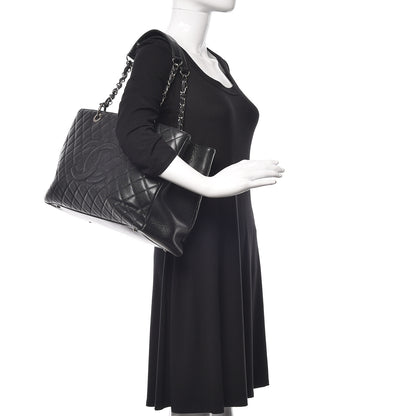 Chanel Caviar Quilted XL Grand Shopping Tote GST Black 2 of 17