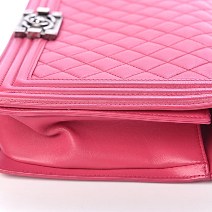 Chanel Lambskin Quilted New Medium Boy Flap Pink 16 of 16