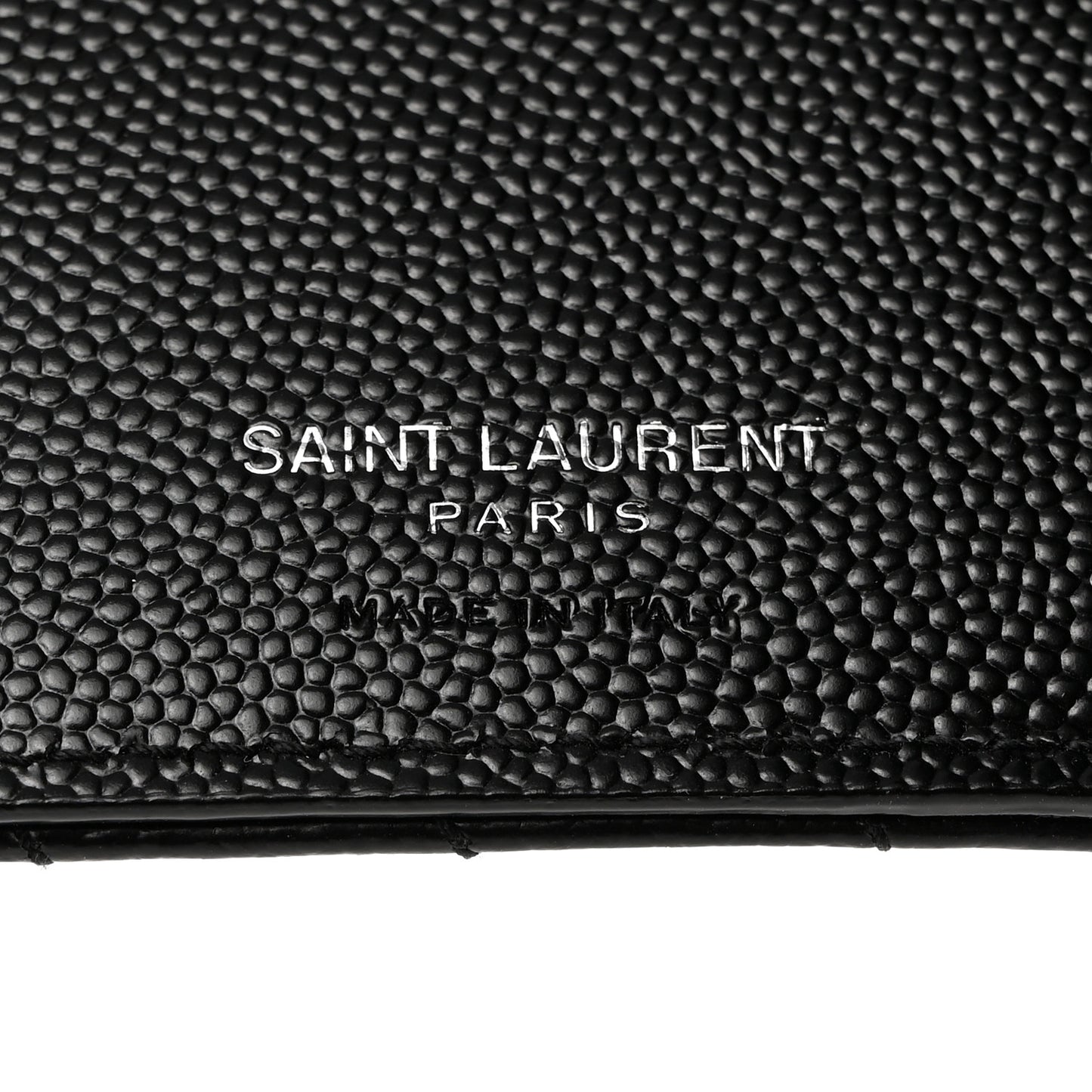 Grain De Poudre Matelasse Chevron Monogram Zipped Two-Part Wallet Black