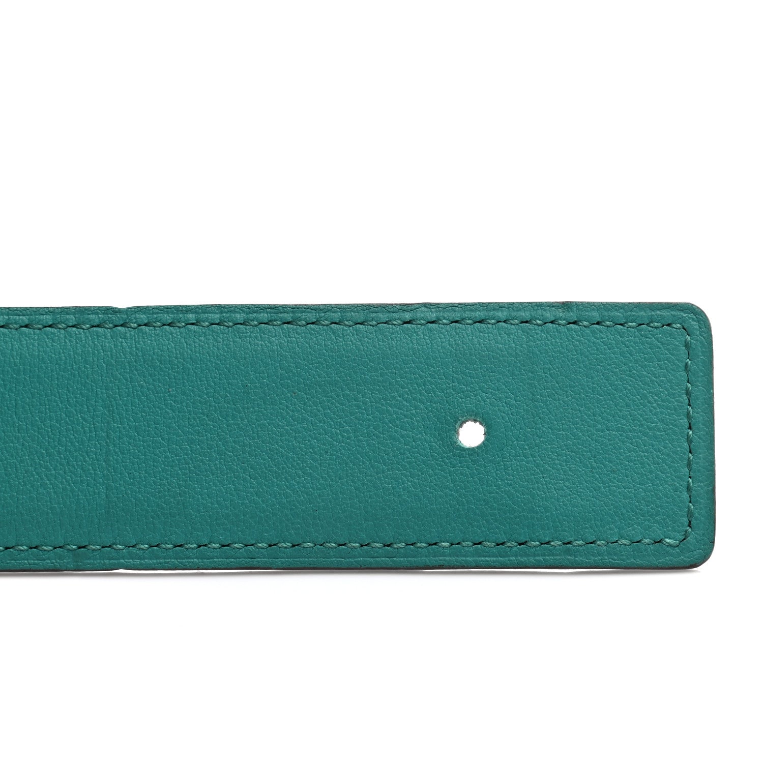 Hermes Swift Box 32mm Belt Strap 80 Turquoise Bleu Indigo 7 of 7
