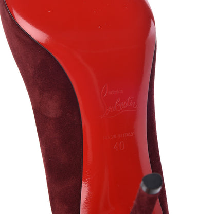 Christian Louboutin Veau Velours Apostrophy 85 Pumps 40 Wine 6 of 8