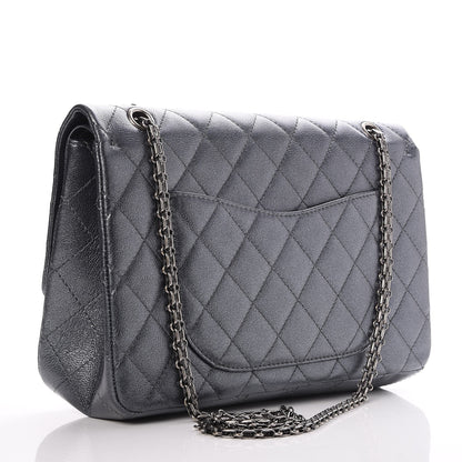 Chanel Metallic Calfskin Quilted 2.55 Reissue 227 Flap Charcoal 4 of 9