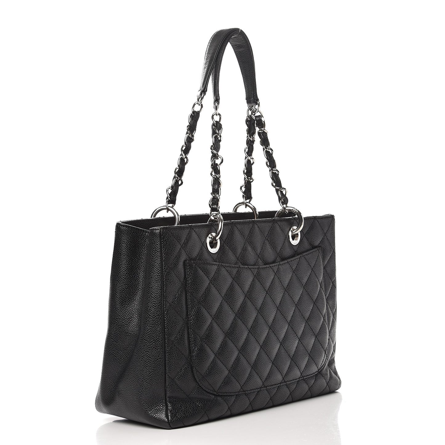 Caviar Quilted Grand Shopping Tote GST Black