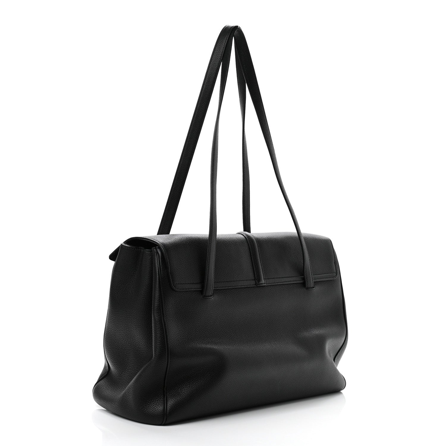 Celine Grained Calfskin Large Soft 16 Bag Black 3 of 9