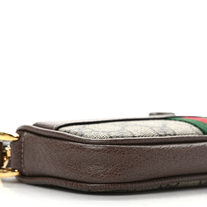 Gucci GG Supreme Monogram Web Mini Ophidia GG Bag Brown 7 of 9