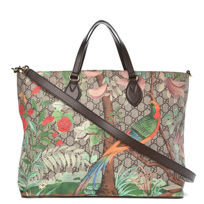Gucci Soft GG Supreme Monogram Tian Medium Crossbody Tote Beige Multicolor New Acero 1 of 7