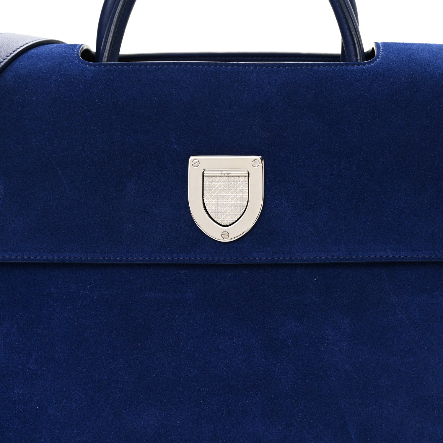Christian Dior Suede Large Diorever Flap Navy 7 of 8