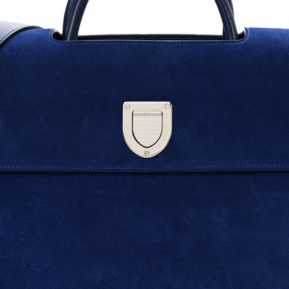 Christian Dior Suede Large Diorever Flap Navy 7 of 8