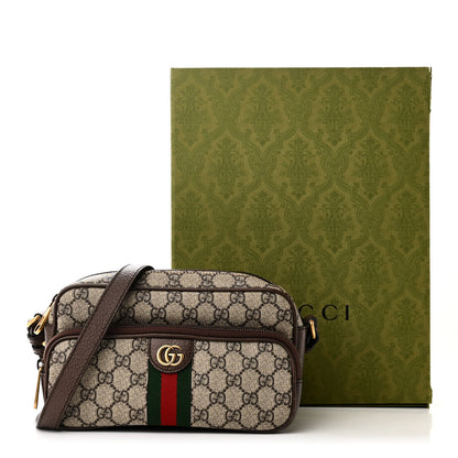 Gucci GG Supreme Monogram Calfskin Web Small Ophidia Messenger Bag Beige Ebony New Acero 11 of 11