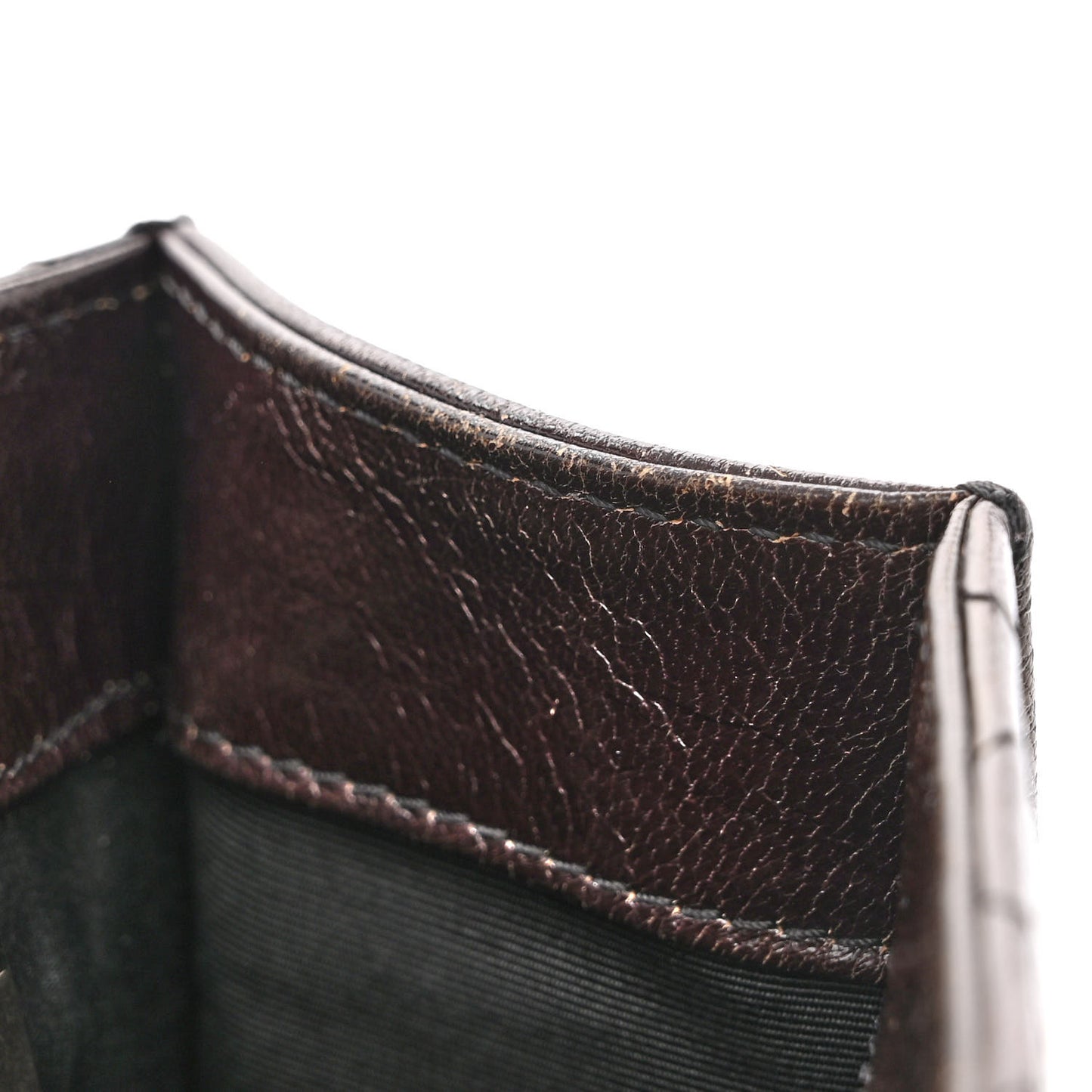 Shiny Goatskin Quilted Medium Double Chained Messenger Flap Charcoal