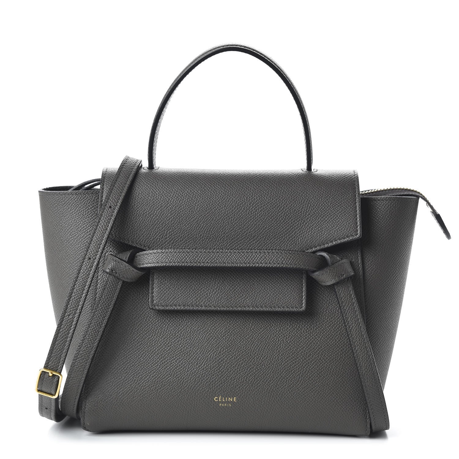 Celine Grained Calfskin Nano Belt Bag Grey 1 of 9