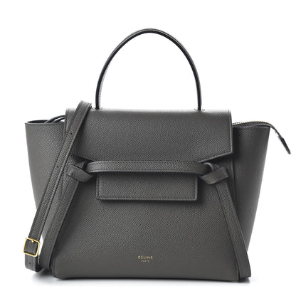 Celine Grained Calfskin Nano Belt Bag Grey 1 of 9