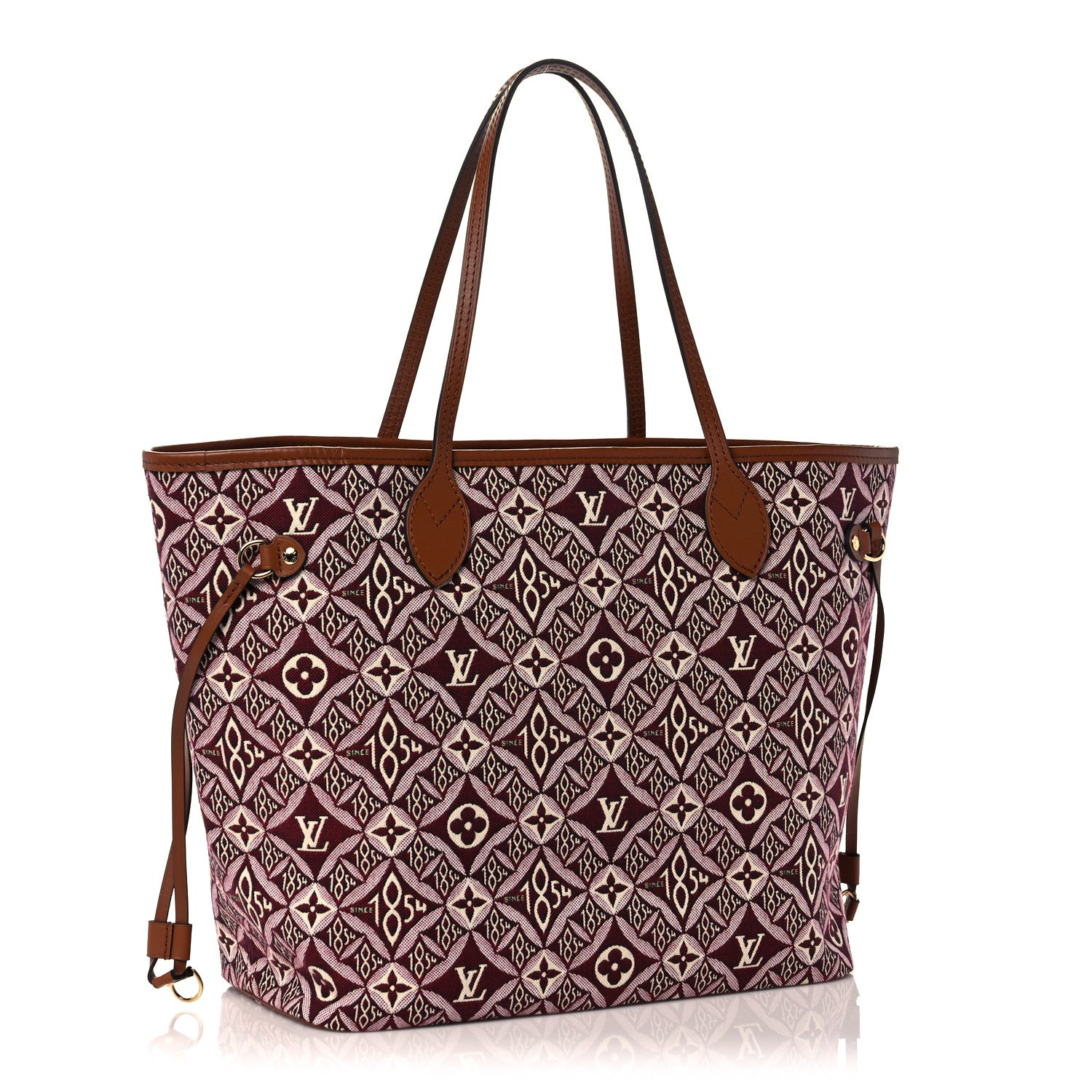 Louis Vuitton Jacquard Since 1854 Neverfull MM Bordeaux 3 of 9