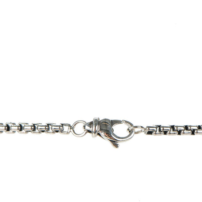 David Yurman Sterling Silver 18K Yellow Gold Diamond 12mm Pave Cookie Necklace 3 of 4