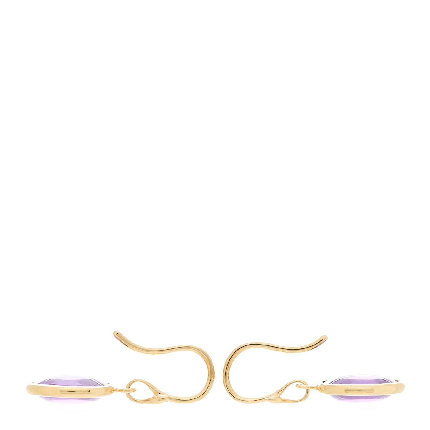 18K Yellow Gold Amethyst Paloma Picasso Olive Leaf Drop Earrings
