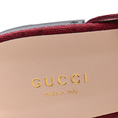 Gucci Crystal Canvas GG Monogram Nappa Womens Princetown Slippers 37.5 Rosso Ancora 8 of 9