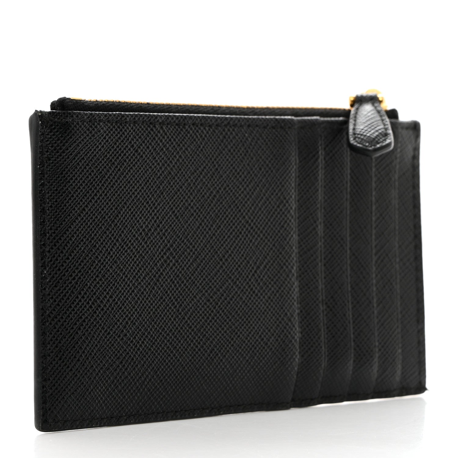 Prada Saffiano Metal Wallet Black 3 of 7