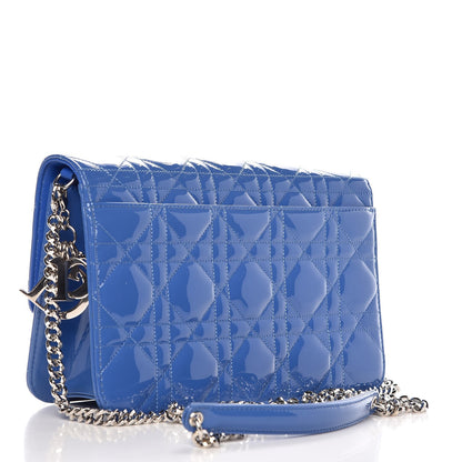 Christian Dior Patent Cannage Miss Dior Promenade Pouch Blue 3 of 7
