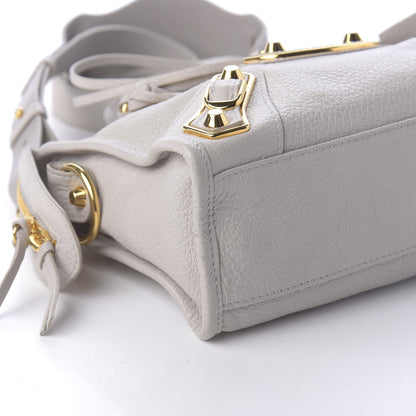Balenciaga Chevre Gold Metallic Edge Hardware Mini City Gris Clair Gris Perle 6 of 10