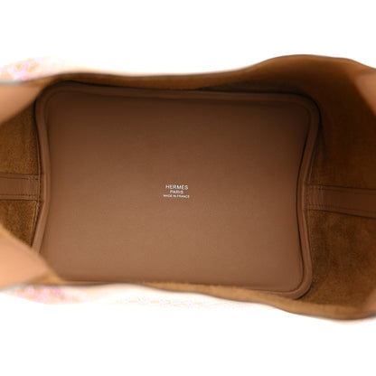 Hermes Swift Lucky Daisy Picotin Lock 18 PM Chai Rose White 5 of 11