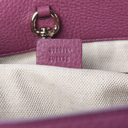 Gucci Pebbled Calfskin Medium Soho Chain Shoulder Bag Peonia Flower 8 of 11