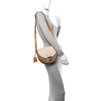Gucci GG Supreme Monogram Calfskin Small Padlock Messenger Shoulder Bag Beige Mystic White Sun Oil 2 of 13