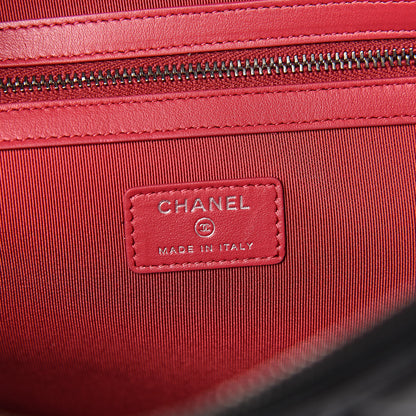 Chanel Aged Calfskin Quilted Large Gabrielle Cosmetic Case Black 6 of 9