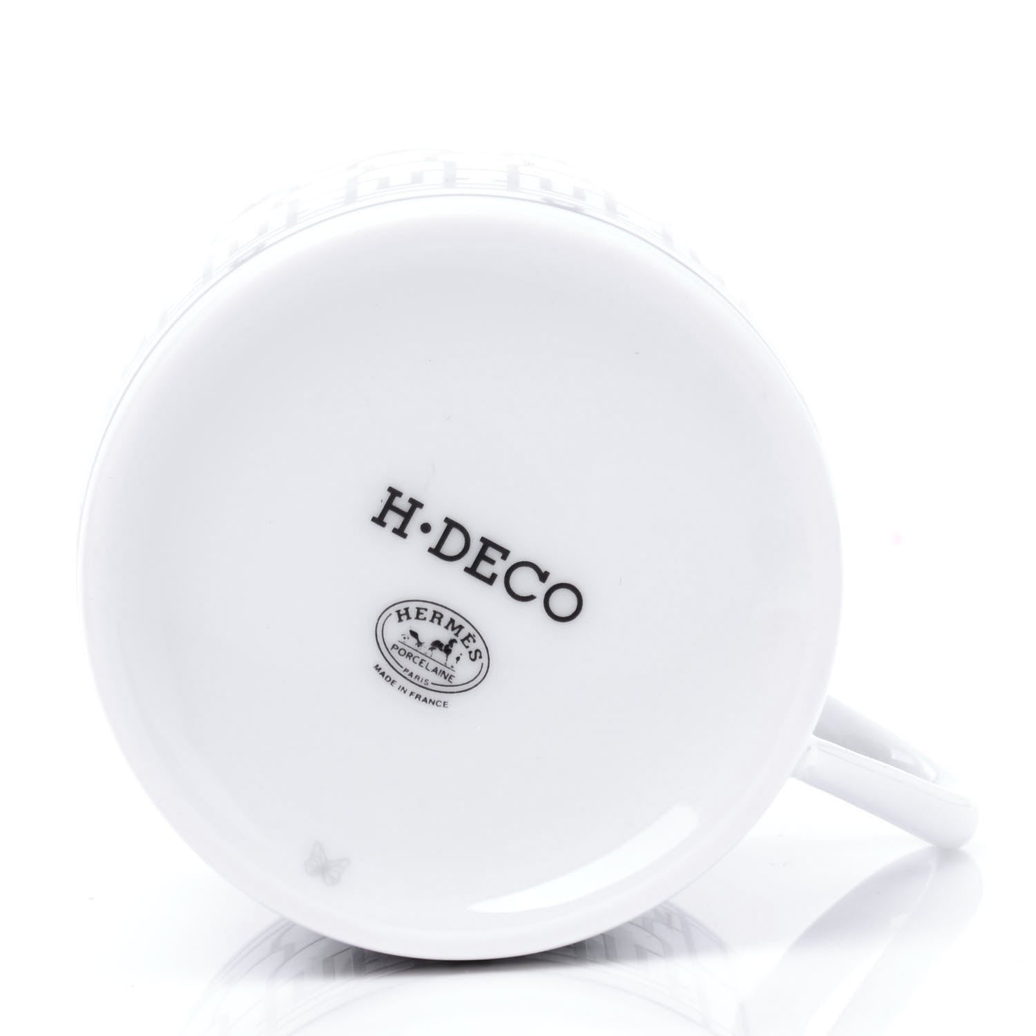 Hermes Porcelain H Deco Coffee Cup And Saucer Set Of 2 Black 4 of 7