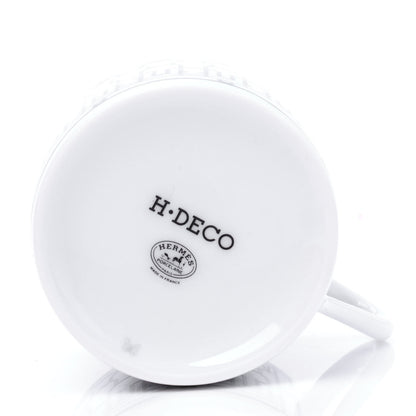 Hermes Porcelain H Deco Coffee Cup And Saucer Set Of 2 Black 4 of 7