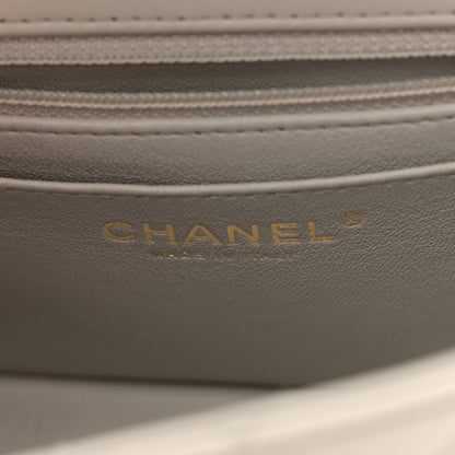 Chanel Lambskin Quilted Mini Rectangular Flap Grey 6 of 11