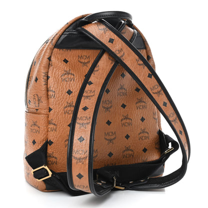 MCM Visetos Small Stark Backpack Cognac Black 2 of 8