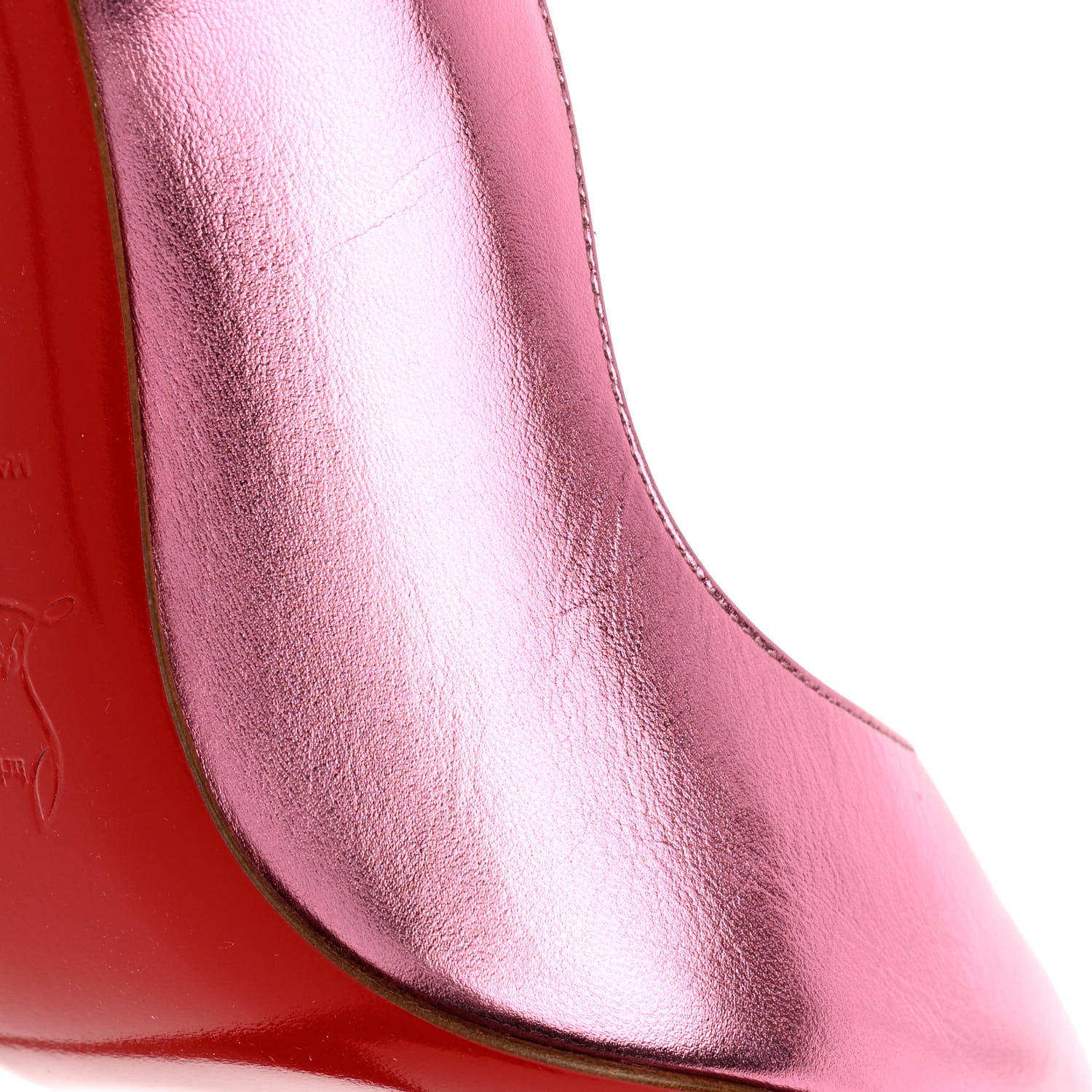 Christian Louboutin Metallic Patent Hot Chick 100 Pumps 39.5 Pink 10 of 11