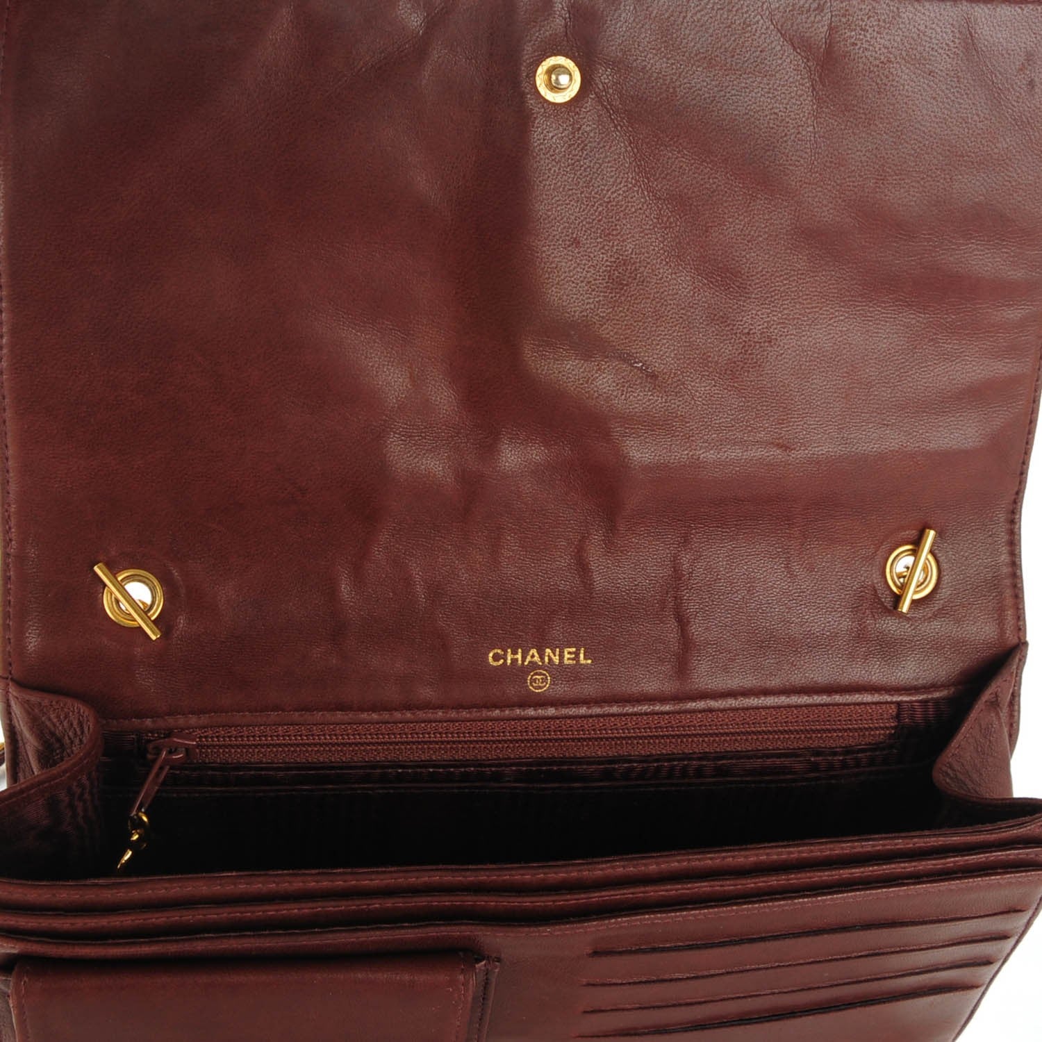 Chanel Caviar Timeless CC Wallet On Chain WOC Dark Brown 9 of 9