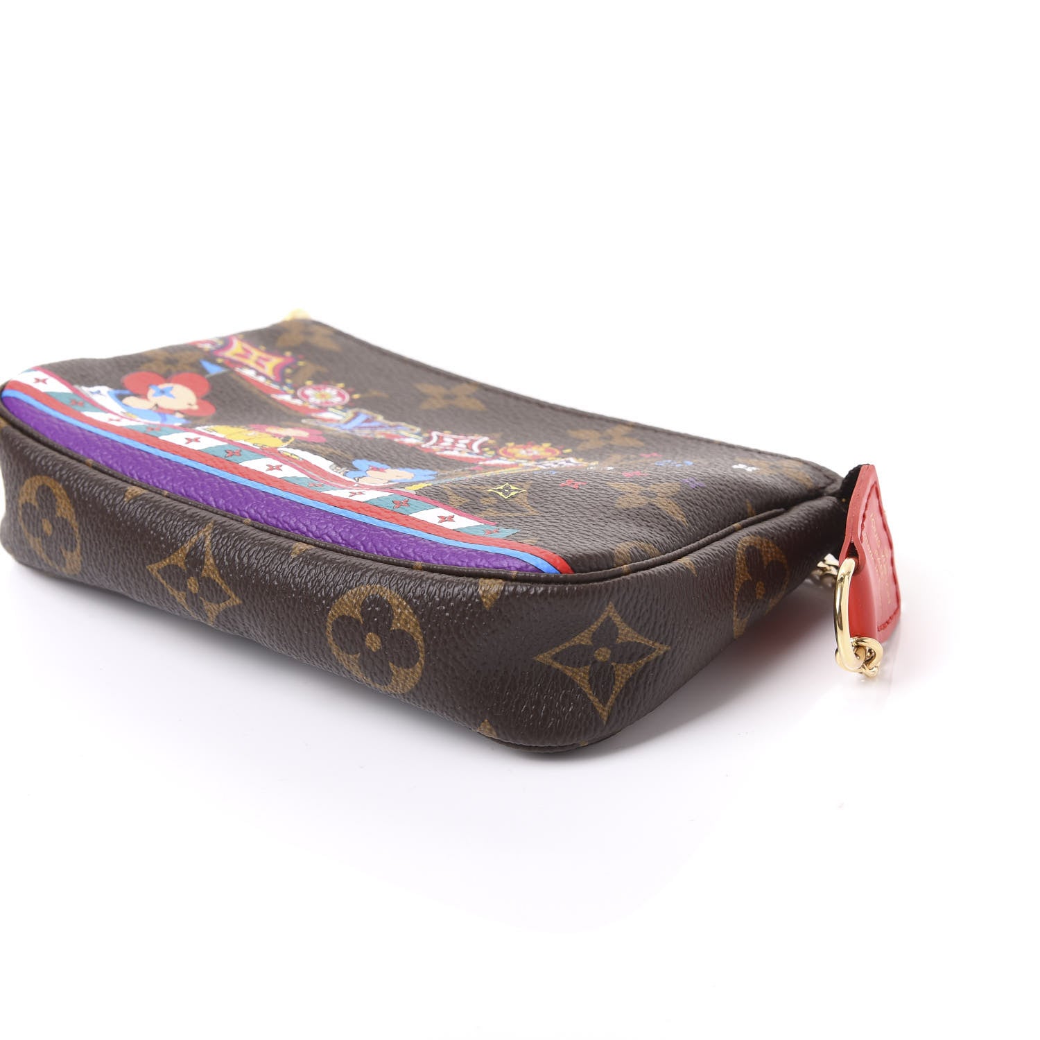 Louis Vuitton Monogram 2020 Christmas Animation Bumper Cars Mini Pochette Accessories Coquelicot 6 of 10